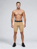 Mens Performance Compression Shorts | Beige