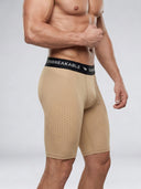 Mens Performance Compression Shorts | Beige