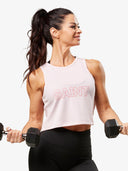 Women's Cropped Training Tank | Pink