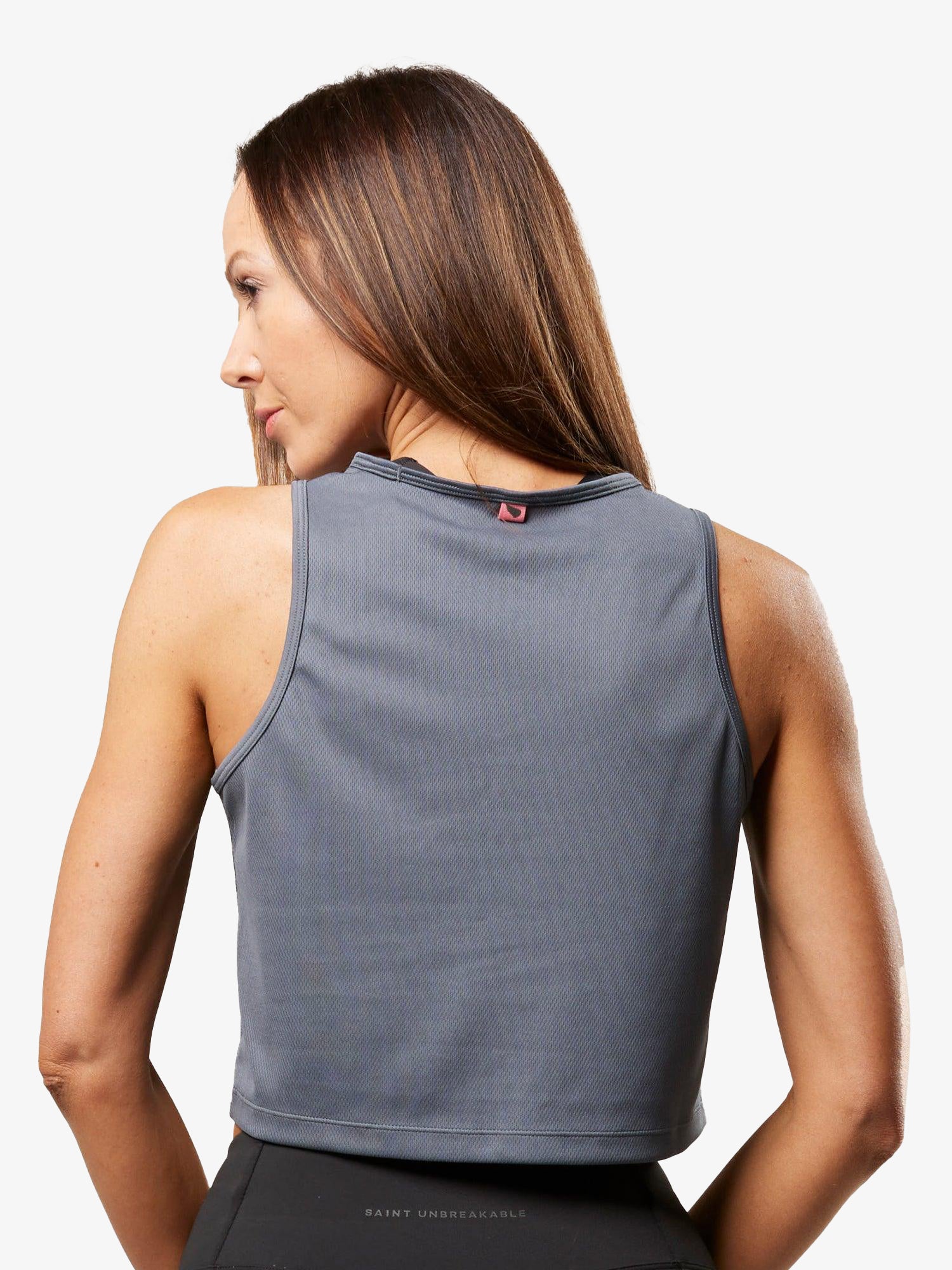 Women&#39;s Cropped Training Tank - Grey