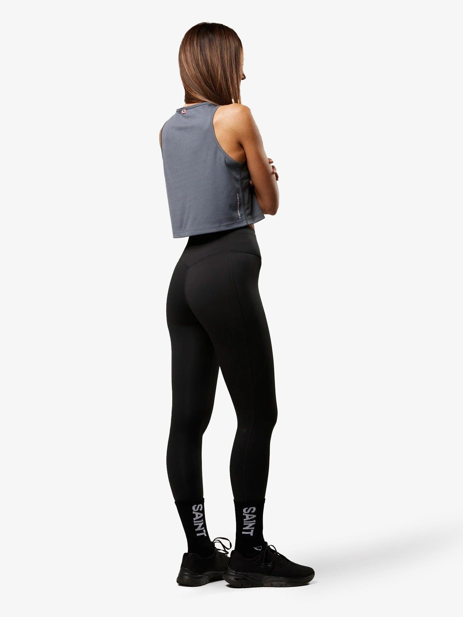 Women&#39;s Cropped Training Tank - Grey
