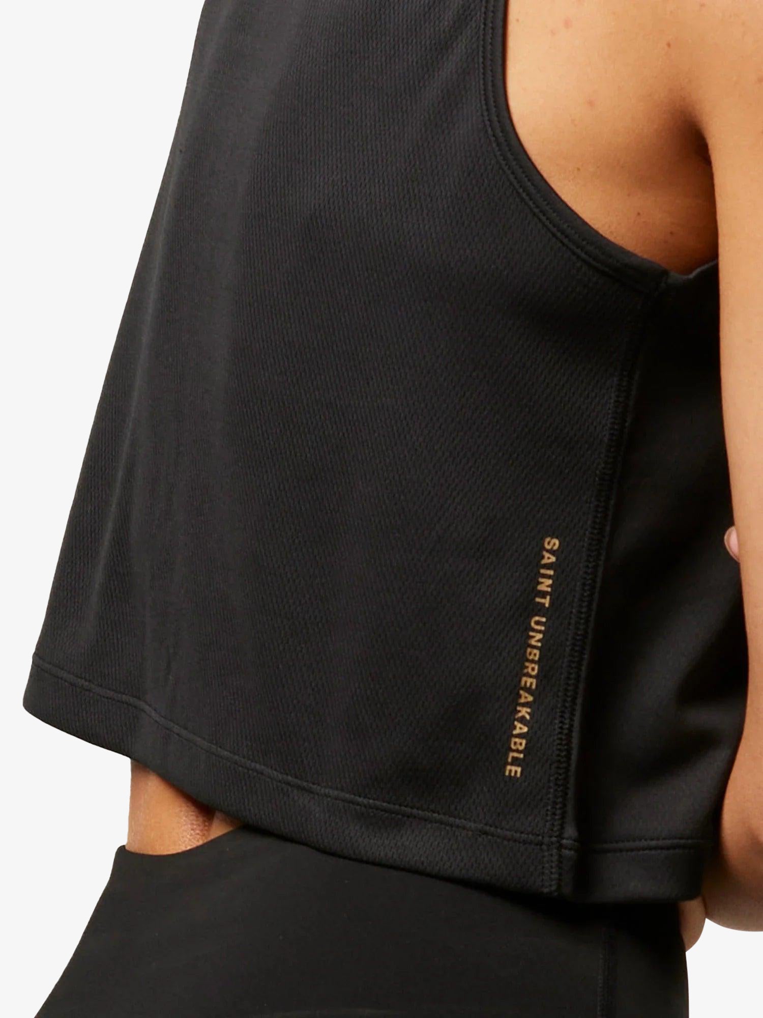 Women&#39;s Cropped Training Tank - Black