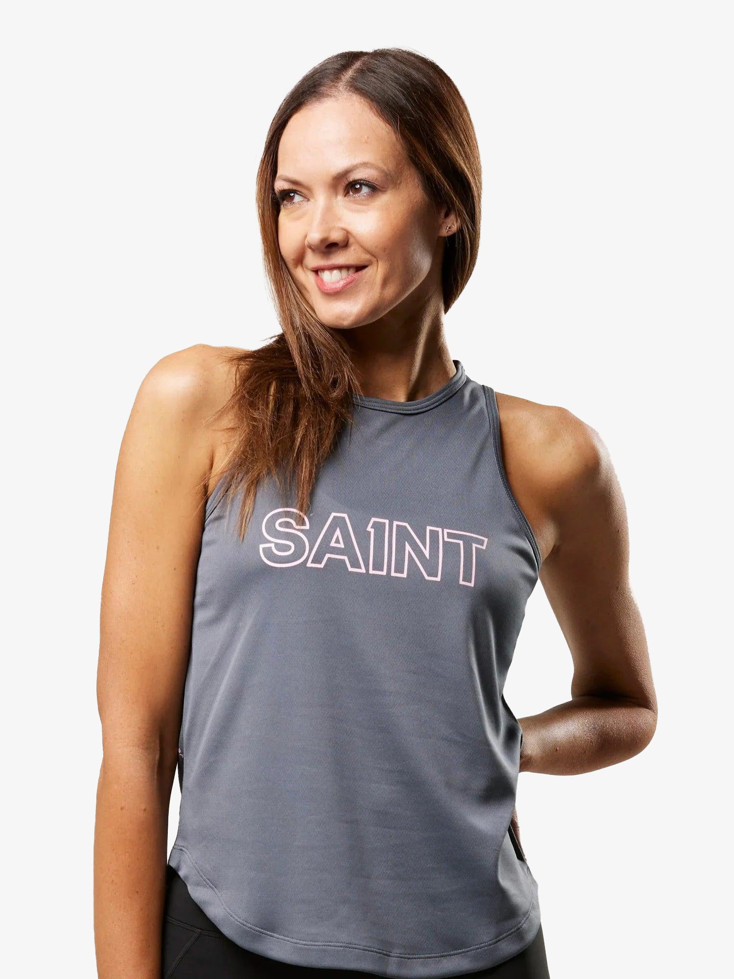 Women&#39;s Hi-Neck Training Tank - Grey